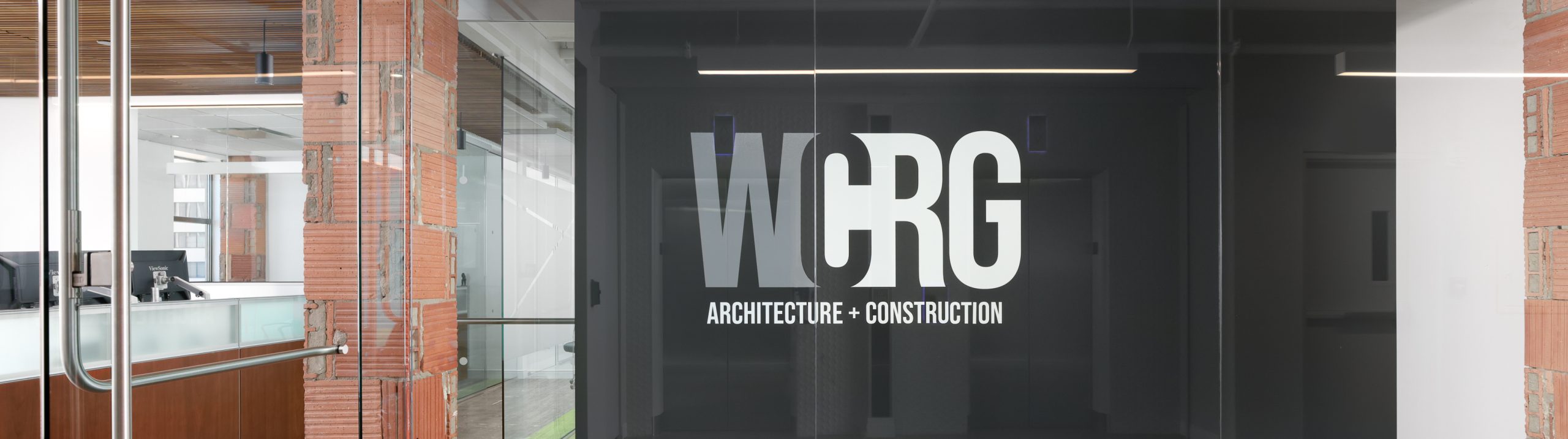 Lobby of WCRG, a Design-Build, Architecture + Construction headquartered in Fargo, North Dakota